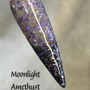 Moonlight Amethyst Dip Powder, dip powder for nails, nail dip powder, nail dips, dip nails, dip powders, dip nail powder, thermal dip powder