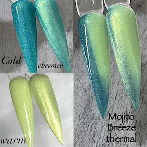 Mojito Breeze Thermal Dip Powder, dip powder for nails, nail dip powder, nail dips, dip nails, dip nail powder, acrylic, nails, gift for her