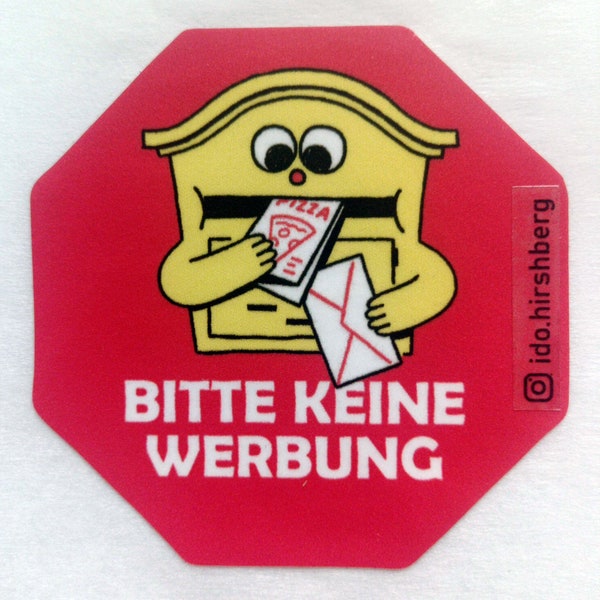 Keine Werbung Aufkleber | wiederablösbarer Sticker (ermäßigt*)