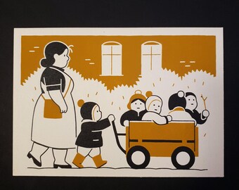 Serigrafía infantil - Krippenwagen A5