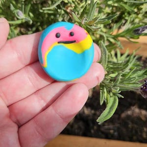 Worry stone, pocket fidget gift, unique polymer clay worry pebble, back to school gift