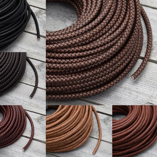Braided Leather Cord for Jewelry Bracelet Making Bolo Woven Etsy