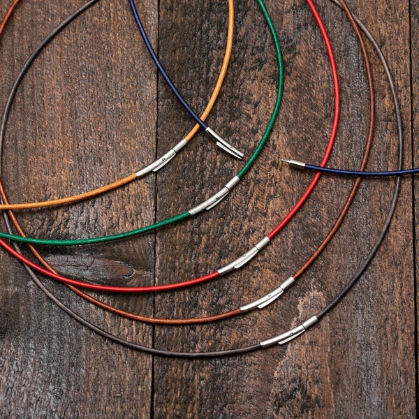 Leather Cord Necklace Etsy