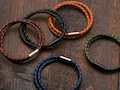Leather Bracelet Double Wrap Braided With Magnetic Stainless Steel Clasp product logo