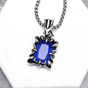 White sapphire cheap mens necklace