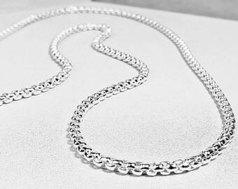 925 Sterling Silver Box Chain Bar Chain 
