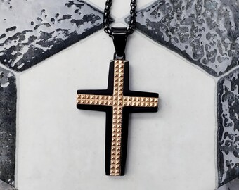 Collana Da Uomo - Black Crossed - : - Online Da BIJOU BRIGITTE - Foto 10