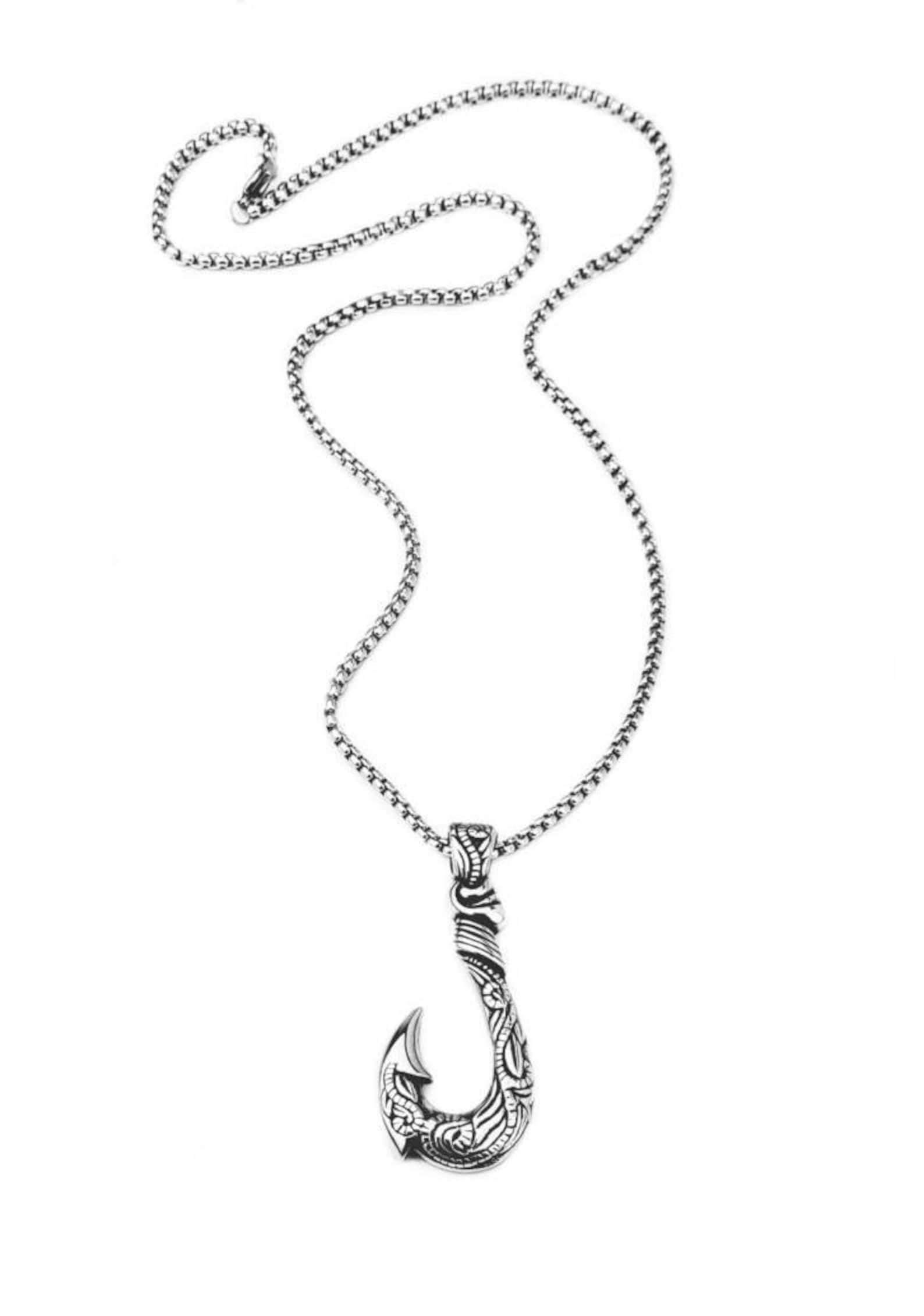 Men's maori FISH Hook Necklace Men's Etsy