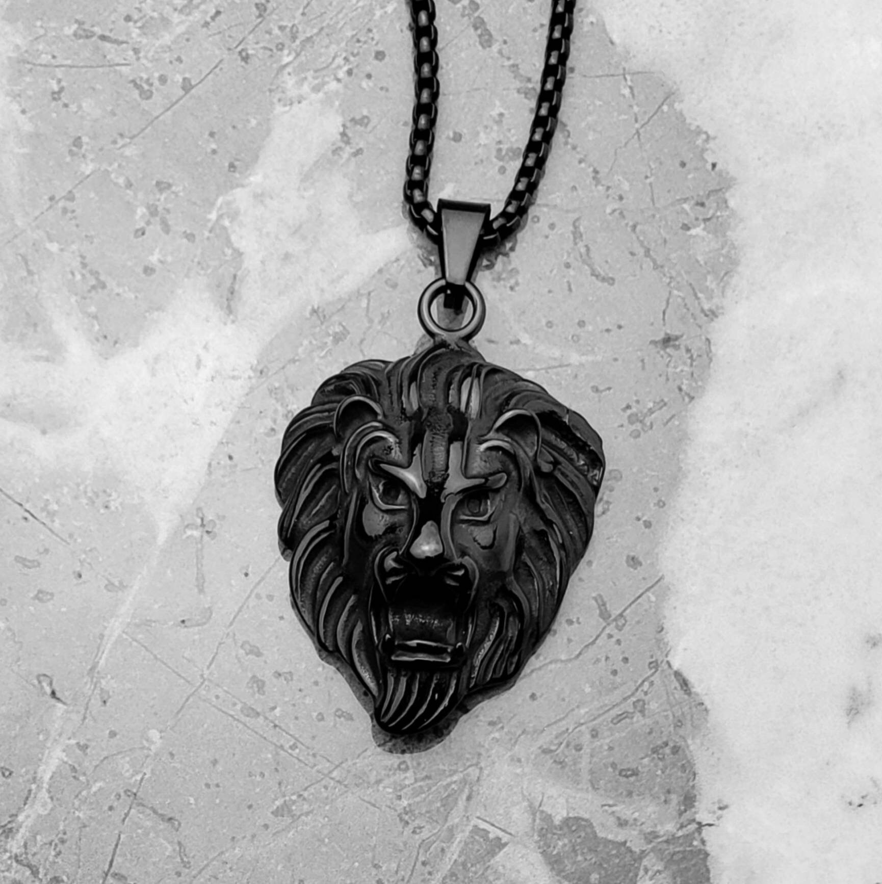 Black lion pendant deals