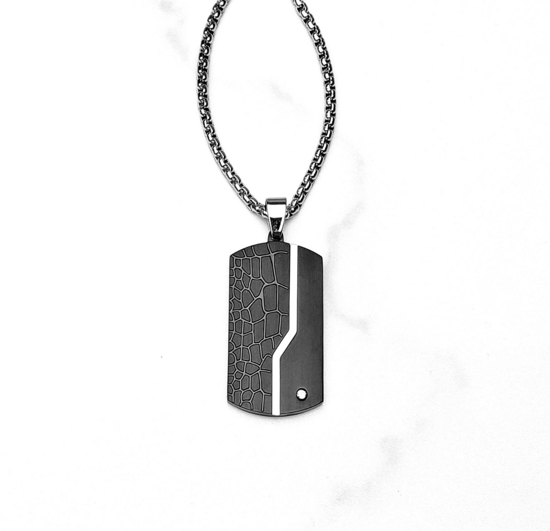Black dog on sale tag necklace