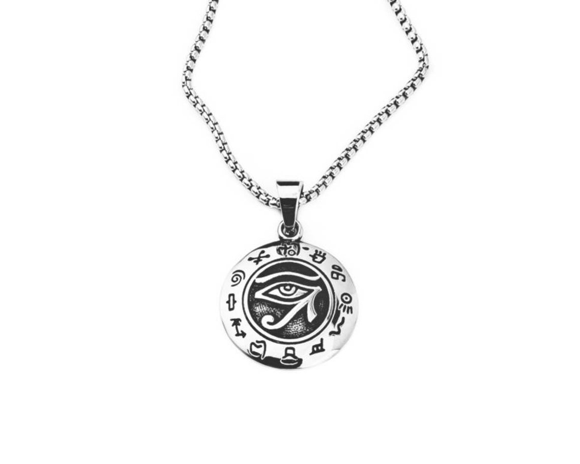 Men's eye OF Horus Necklace Men's Silver Etsy
