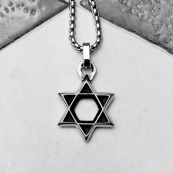 HHRLCH Collier étoile De David Pour Femmes Hommes, Pendentif
