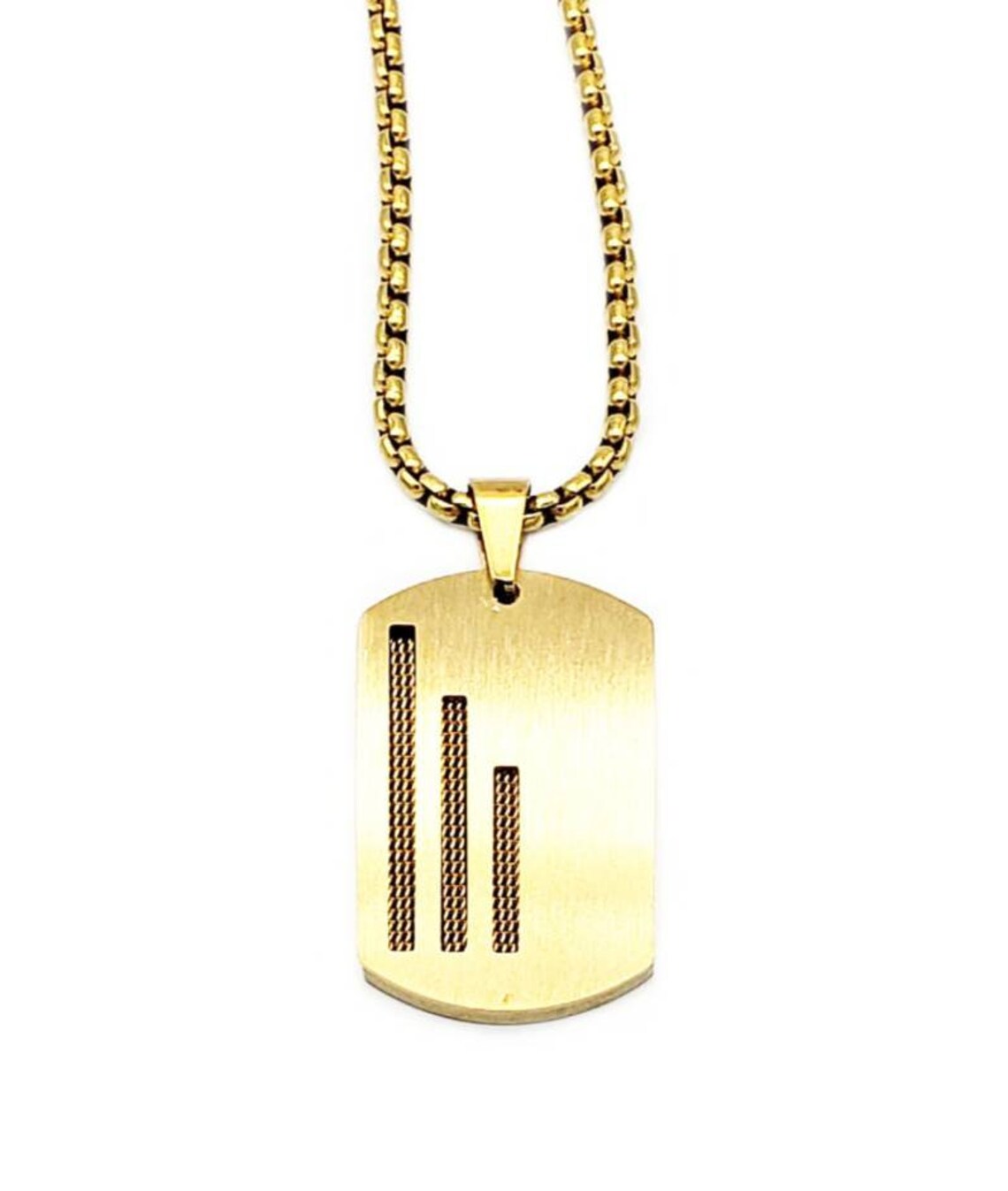 Men's GOLD DOG TAG Necklace Men's Gold Etsy