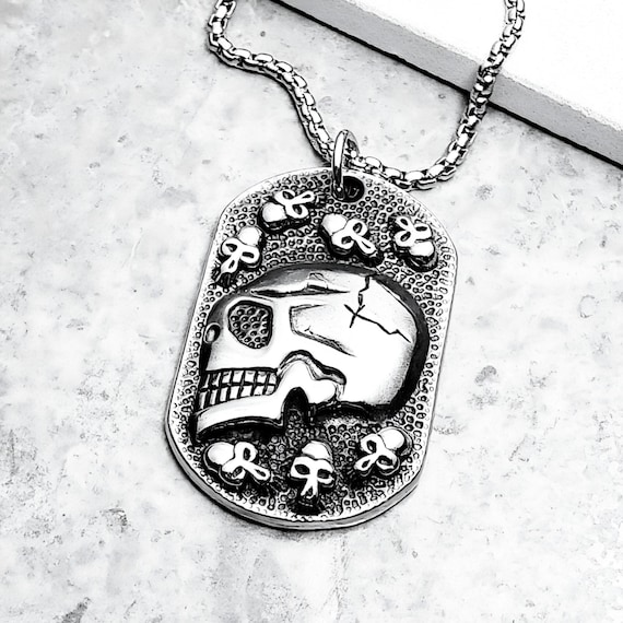 フランスビンテージ銀貨ドッグタグネックレス