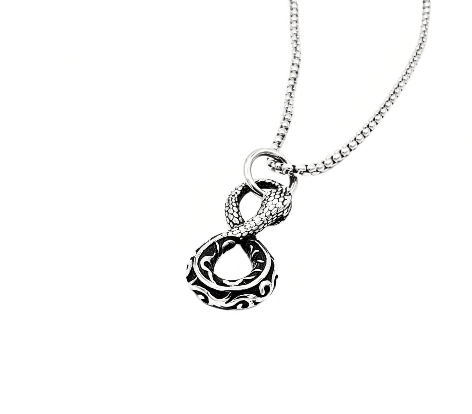 Men's OUROBOROS INFINITY SNAKE Necklace Etsy