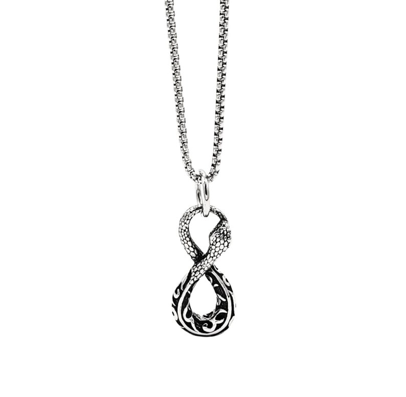 Men's ouroboros INFINITY Snake Necklace Etsy