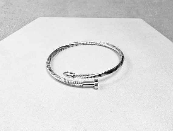 Stainless steel nail sale bracelet