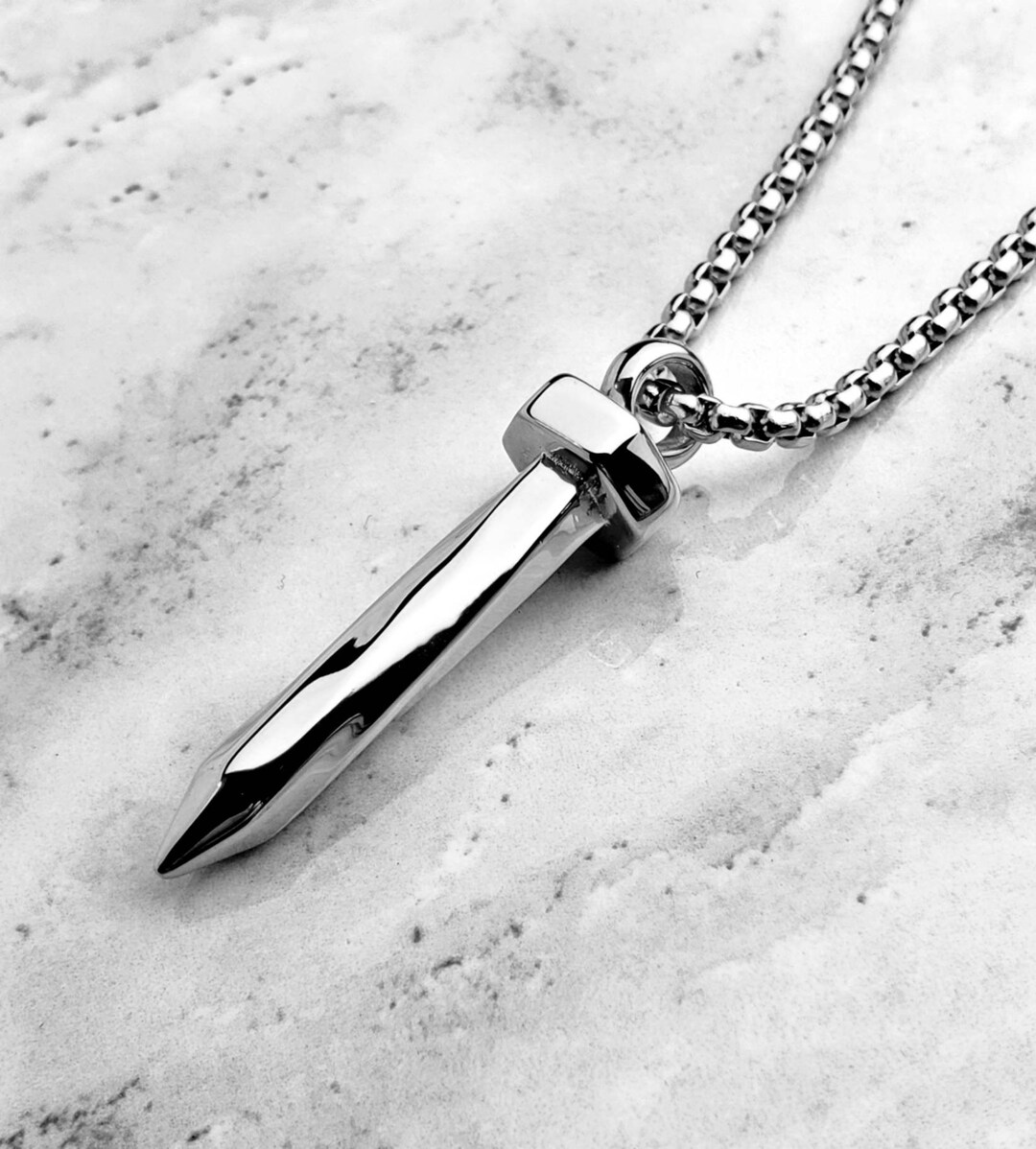 Men's christ's SILVER Nail Necklace Etsy