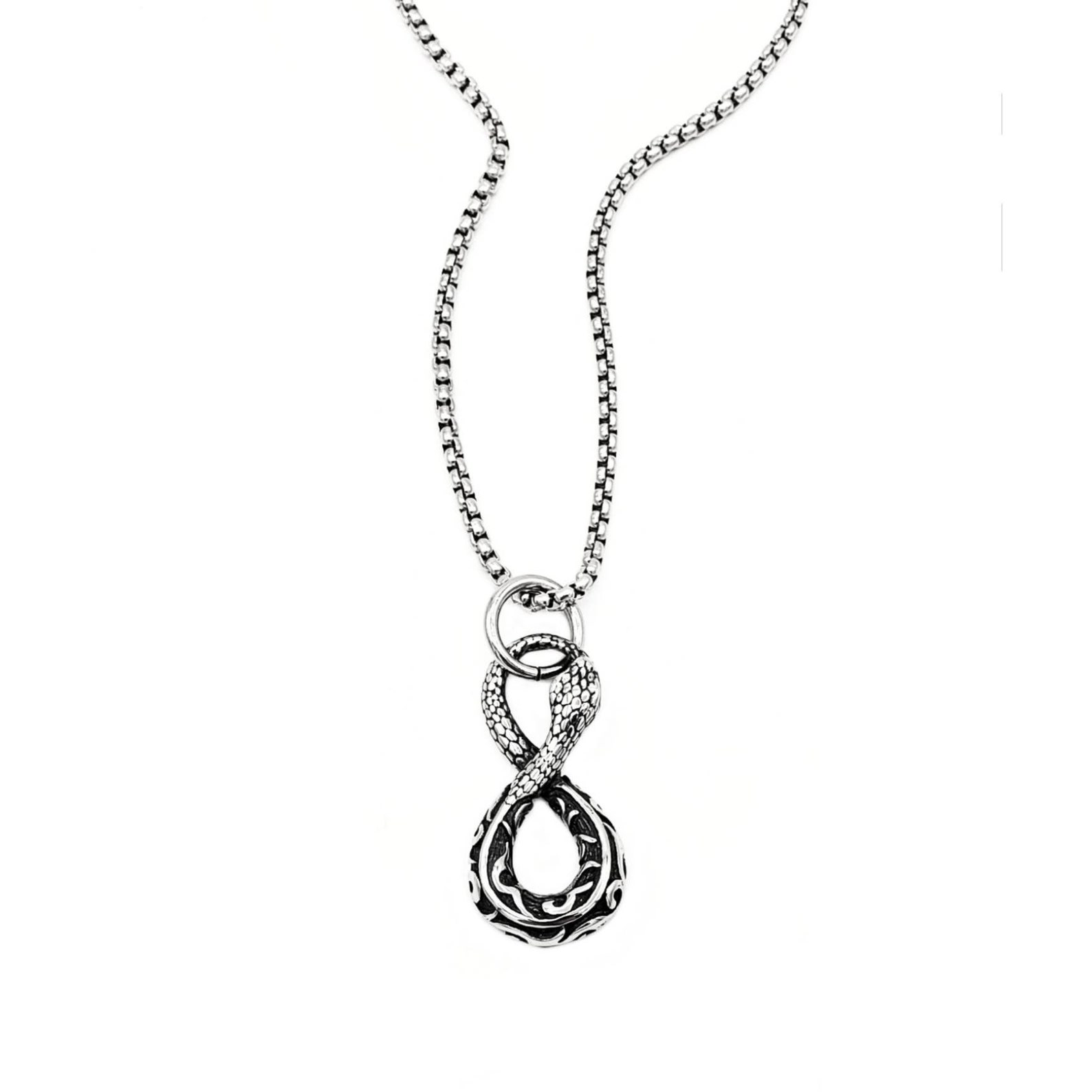 Men's OUROBOROS INFINITY SNAKE Necklace Etsy