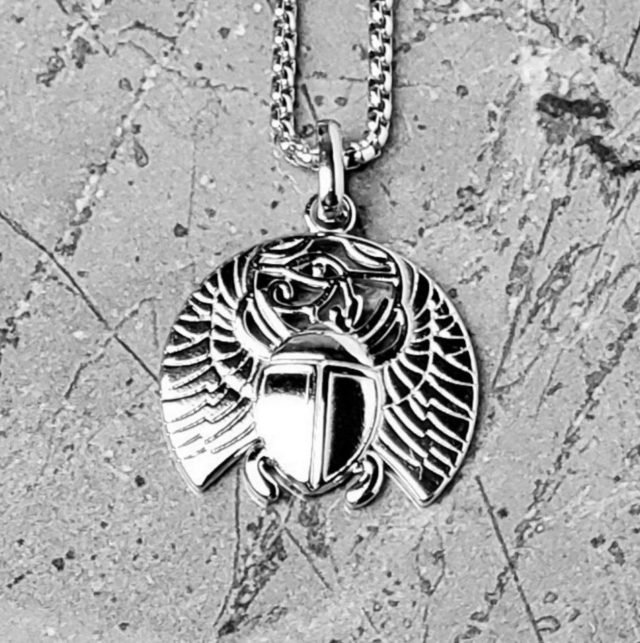 メンズ スカラベ プロテクション タリスマン ネックレス | メンズ
