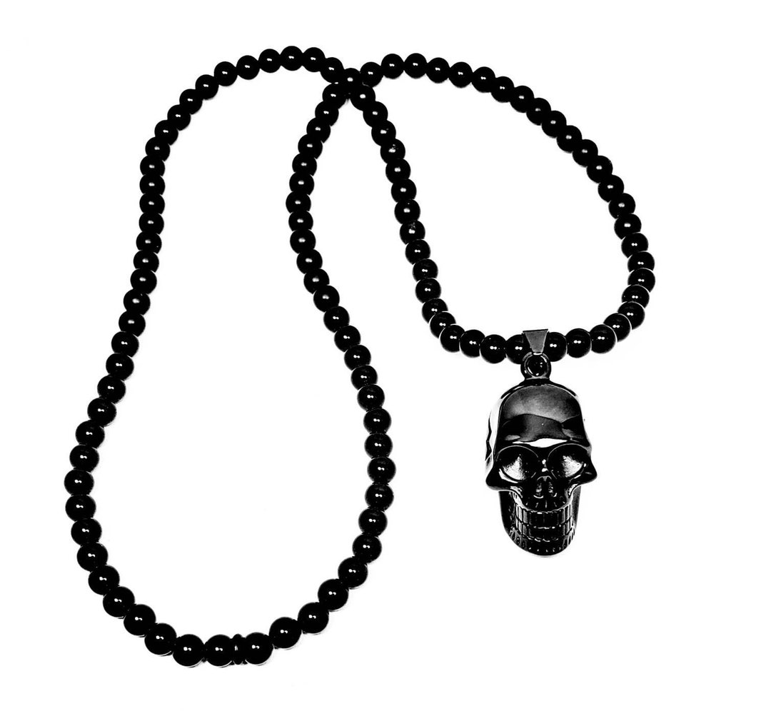 Men's "blackened Skull" Necklace| Men's Black Stainless Steel Skull ...
