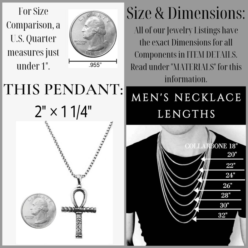Men's ankh OF Protection Necklace Men's Etsy