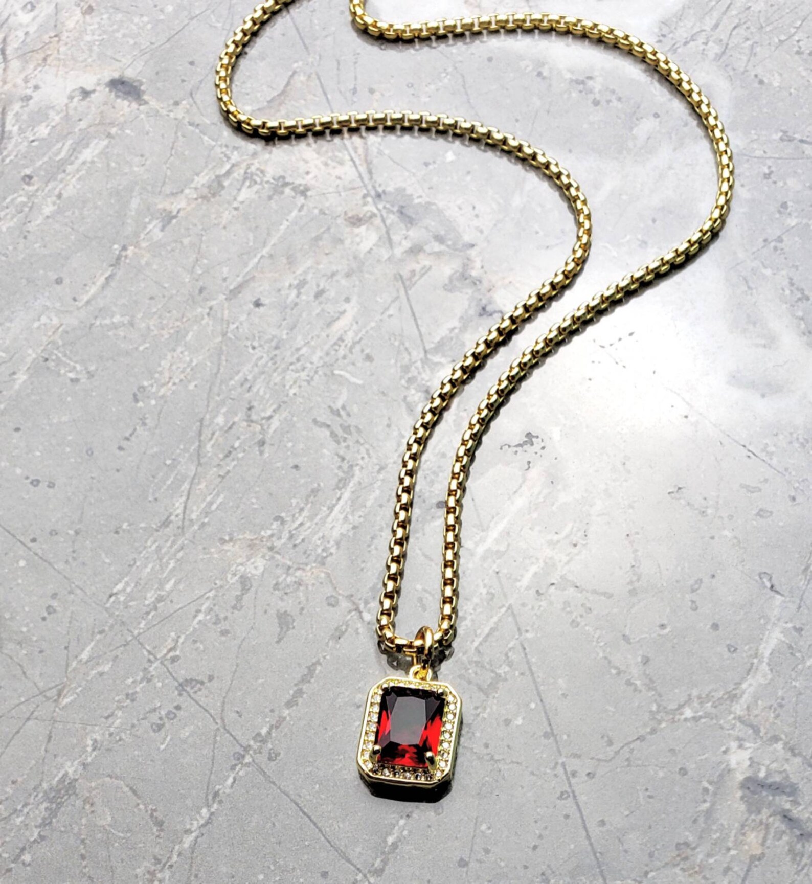 Men's gold PAVÉ Necklace Men's Etsy