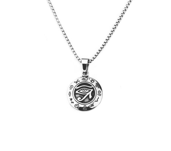 Men's eye OF Horus Necklace Men's Silver Etsy