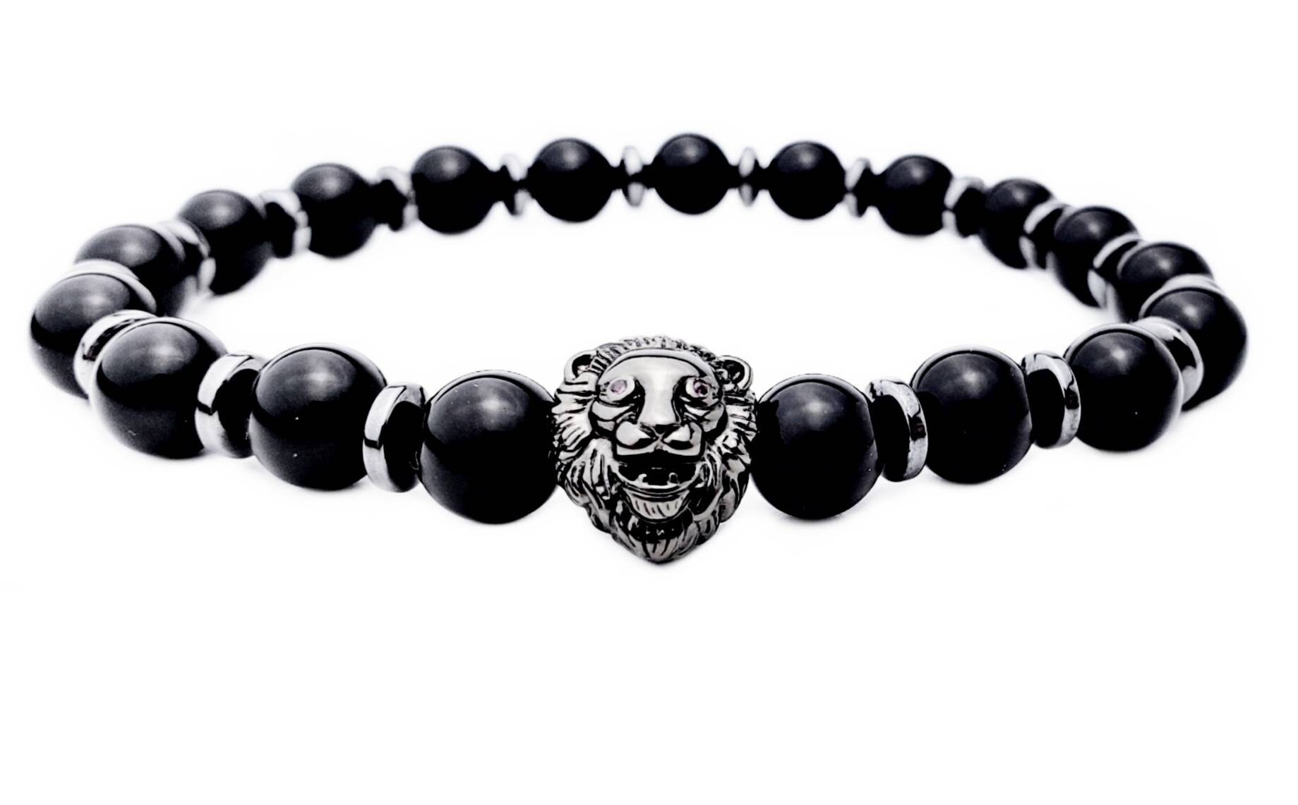 Black lion bracelet sale