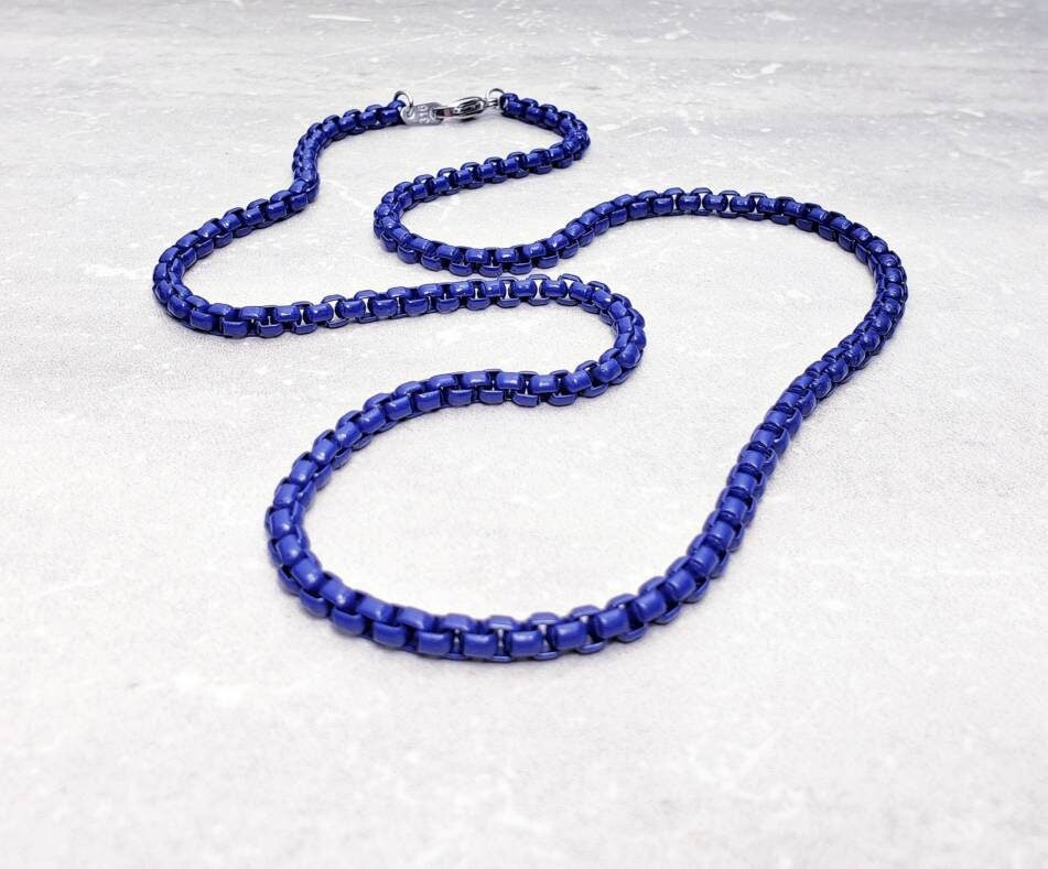 Blue necklace chain deals