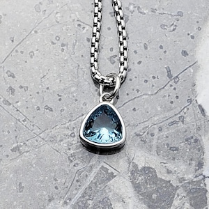 Blue zircon necklace - Etsy 日本