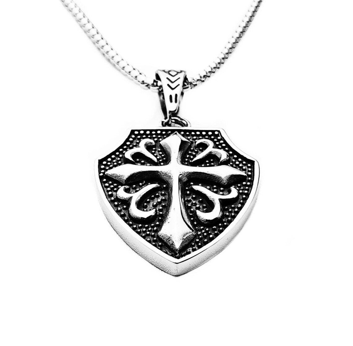 Men's shield OF Strength Necklace Men's Etsy