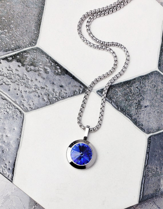 Sapphire Crystal Necklace - September Birthstone – Designs by Nature Gems
