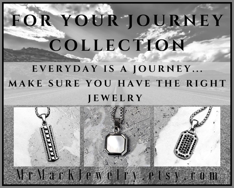 Men's silver Necklace Men's Dark Etsy