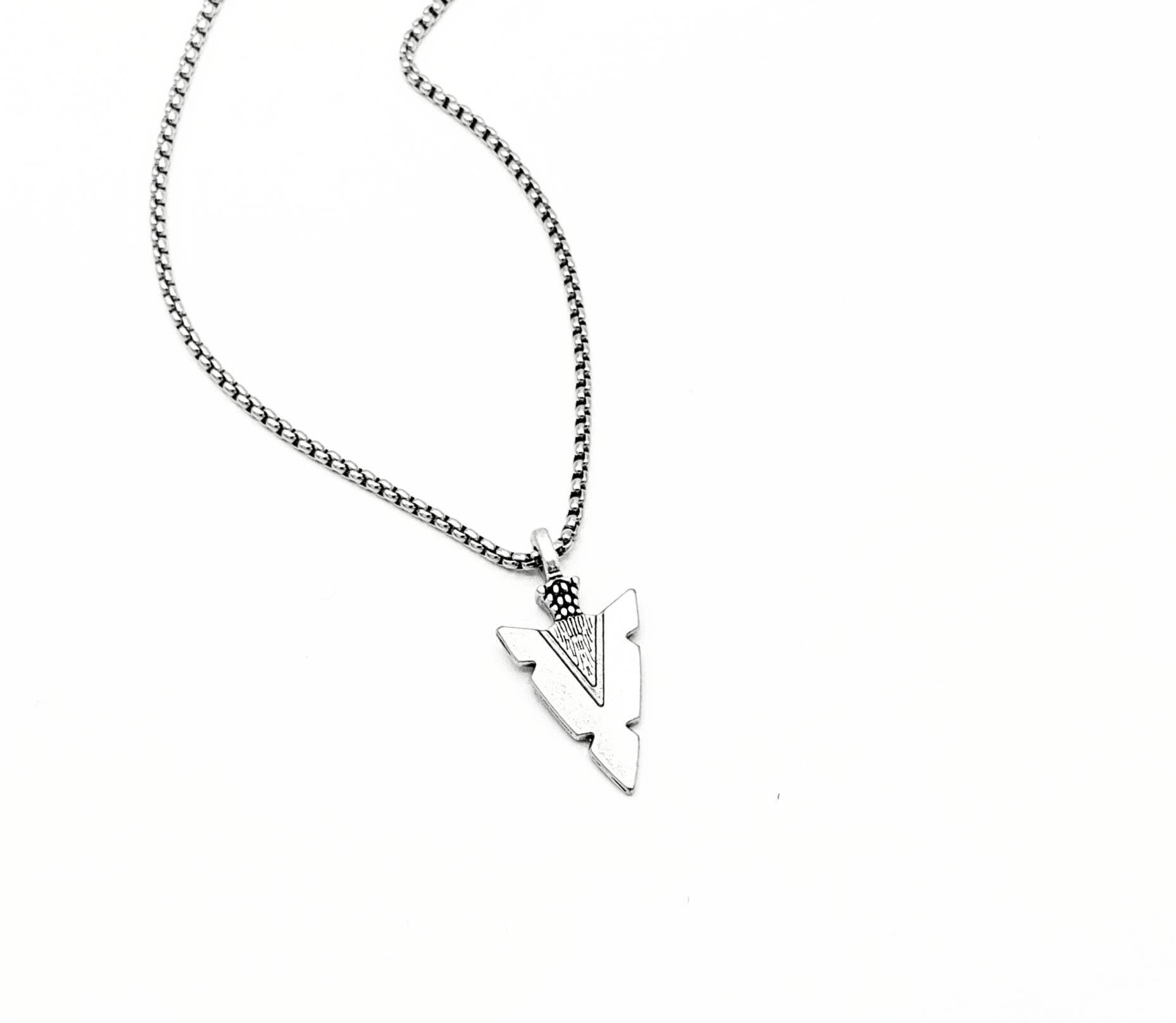 Native american arrowhead 2024 necklaces for mens
