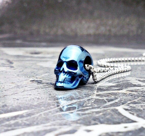 Mens stainless steel skull necklace new arrivals