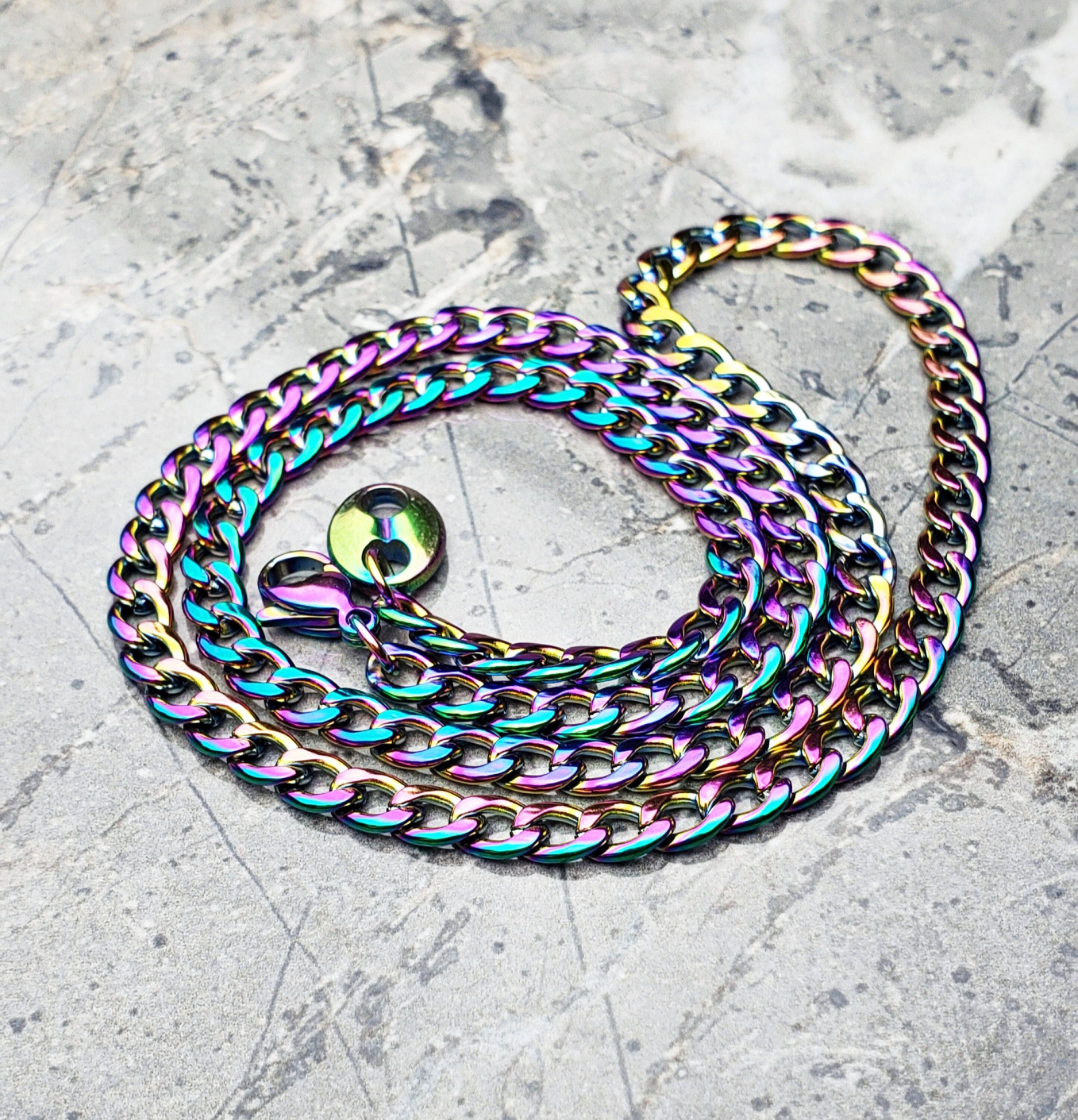 2 FT Rainbow Chain BULK Chain for Jewelry Making Cross Stainless