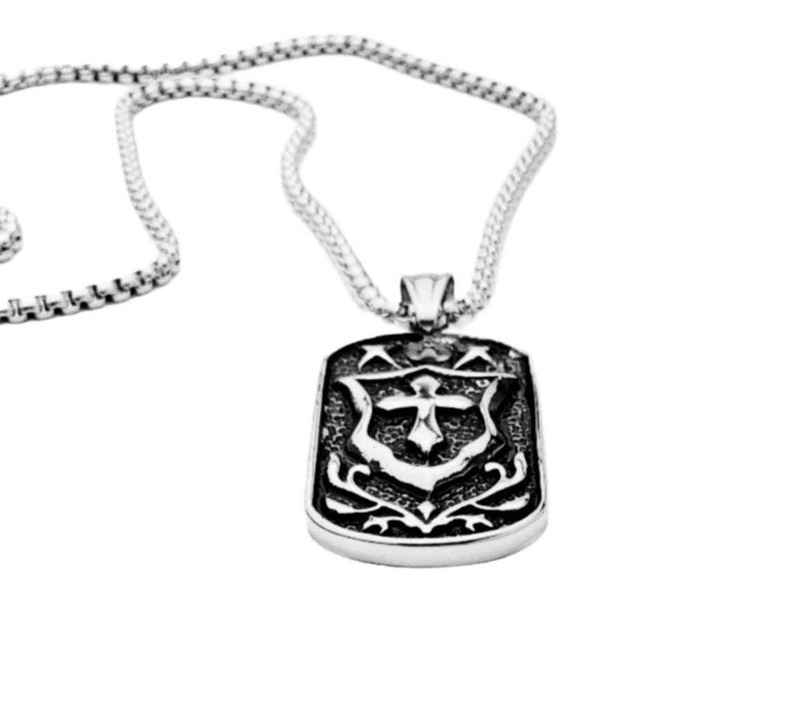 Men's shield OF Strength Necklace Men's Etsy