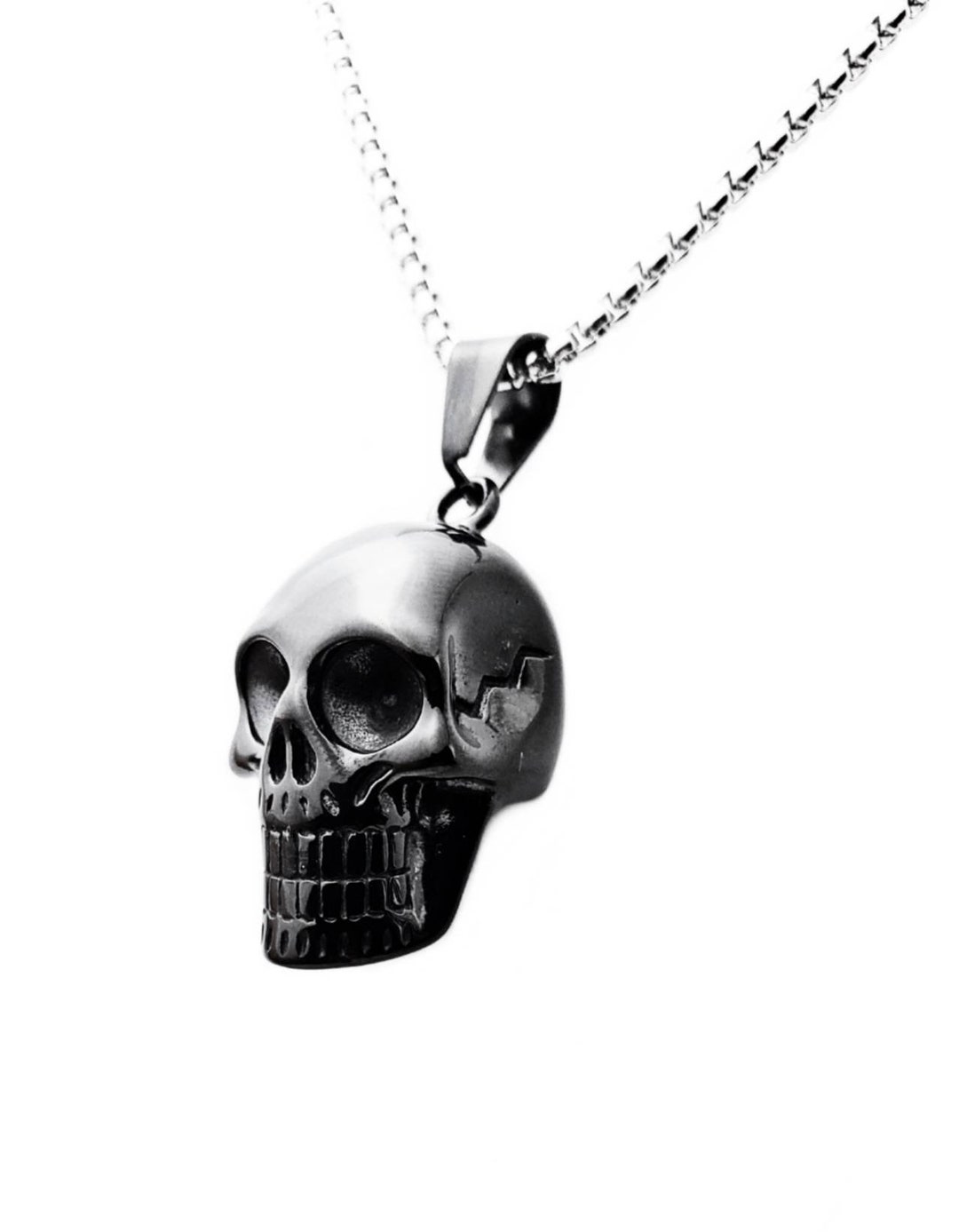 Men's "skull Black" Necklace| Men's Black Stainless Steel Skull Pendant ...