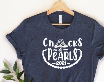 Chucks and Pearls T Shirt - Etsy