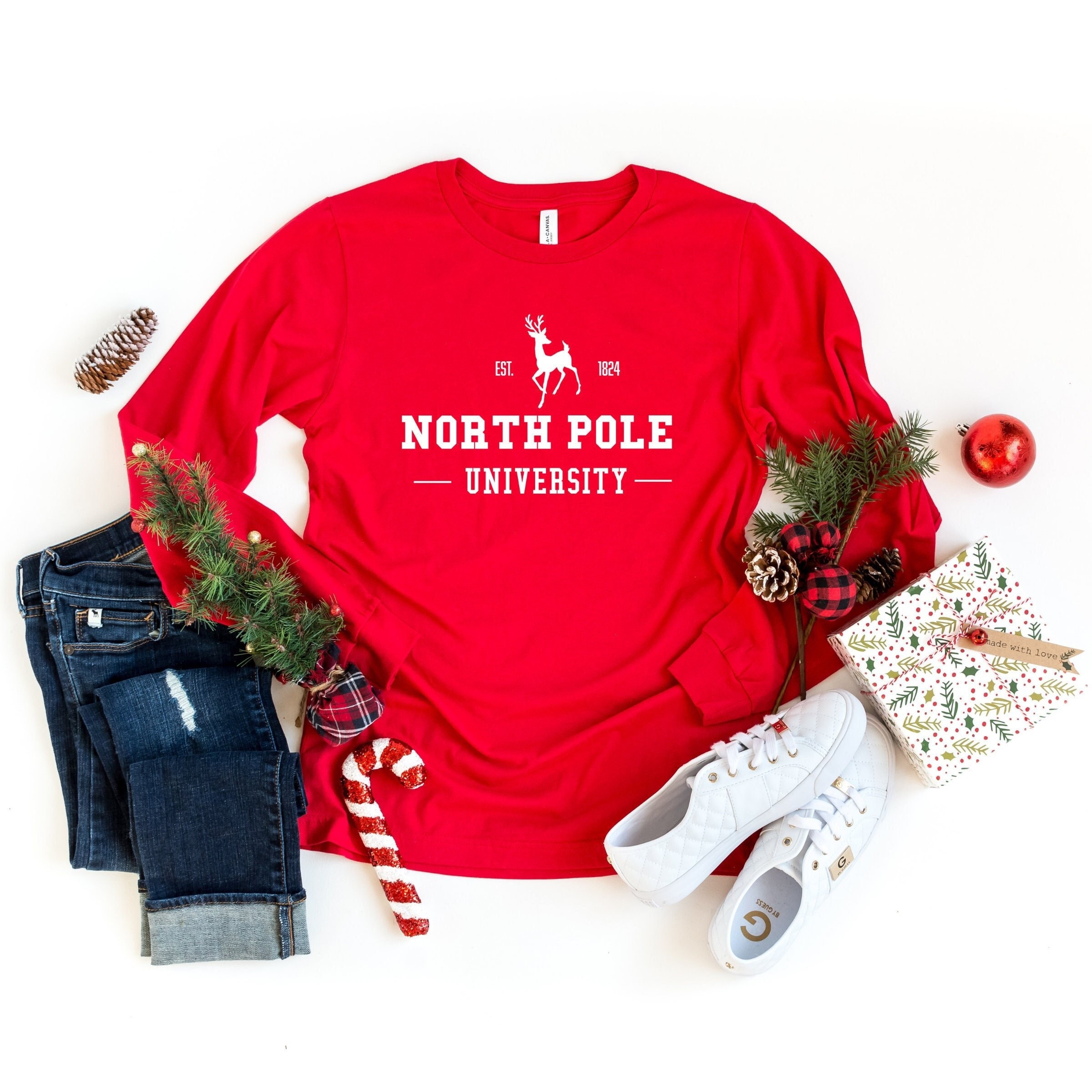 North Pole University Long Sleeve Winter Tee