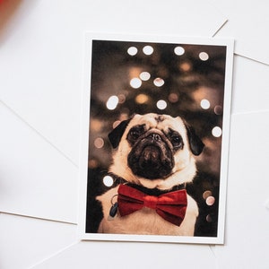 01 cartão de natal pug cartão postal de natal cachorro engraçado cartão de natal pug cartão de natal cachorro artesanal cartão postal de natal pug