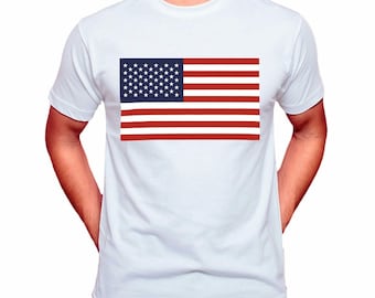 USA America American National  Flag  Men & Women Unisex Top T-Shirts