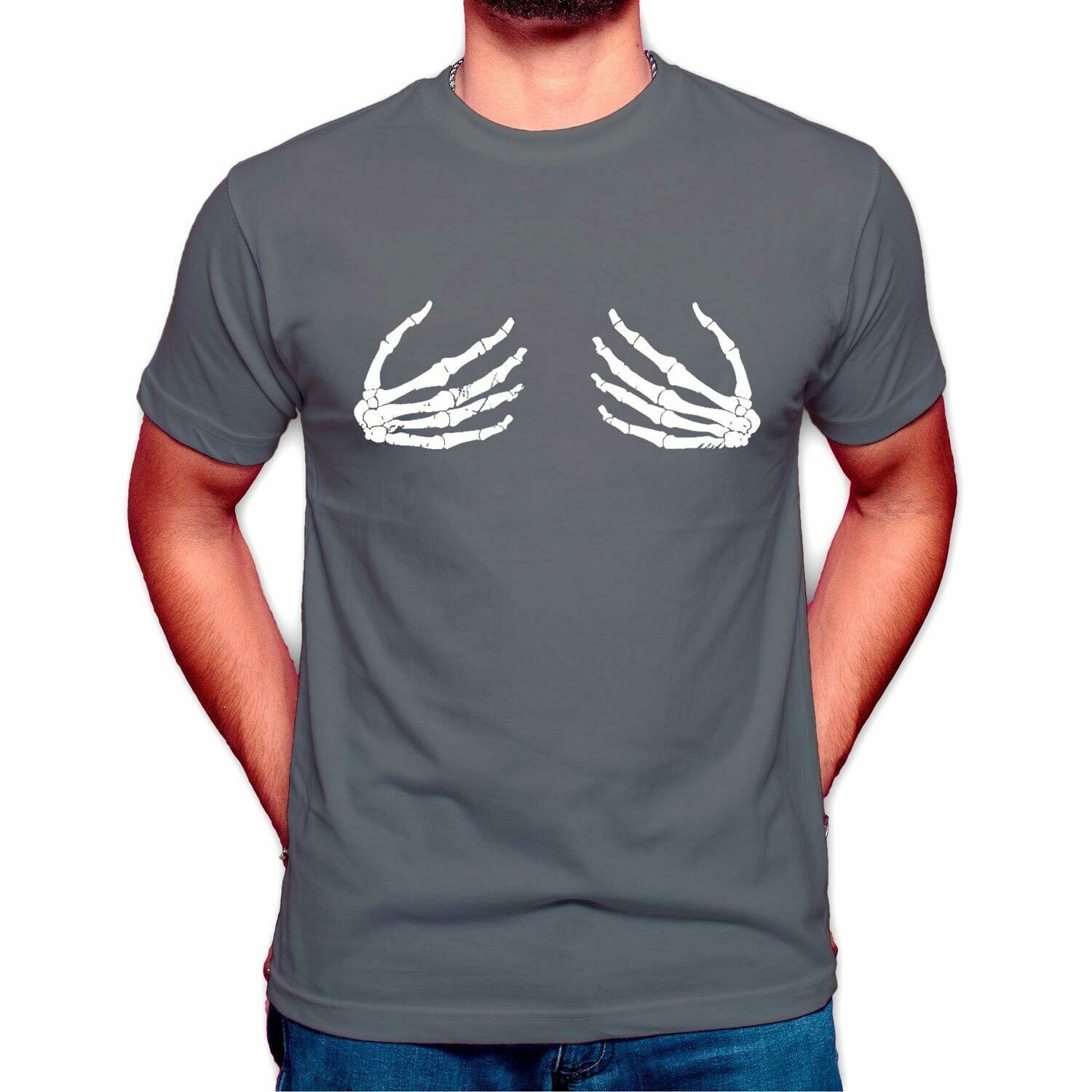 Skeleton Hands Grabbing Boobs Halloween Men Women T-shirt - Etsy UK