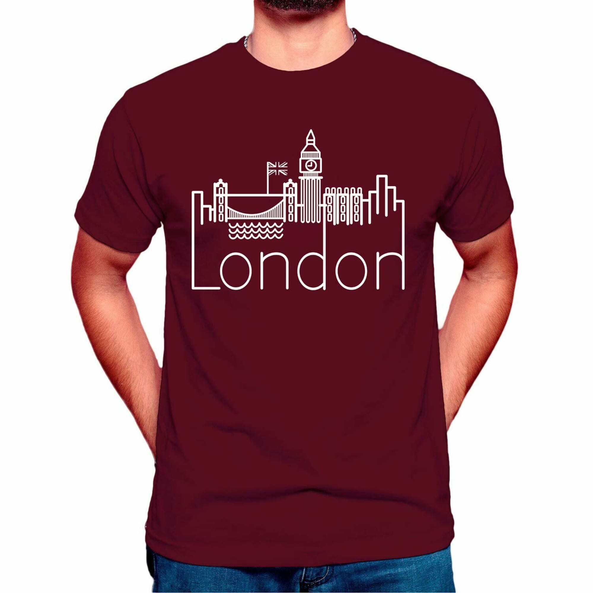 Discover London Men T-Shirt Travel Summer Tee Big Ben Tumblr Street Funny Style Unisex