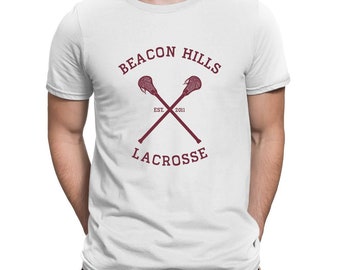 Beacon Hills Lacrosse T- Shirt Unisex  Burgundy Stiles Stilinski 24 Dunbar 09 Lahey 14 Yakimura 15 Whittemore 37