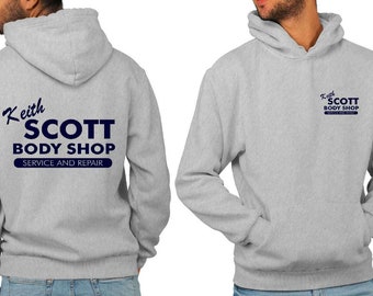 One Tree Hill Body Shop - Sweat à capuche de basketball sport gris Keith Scott imprimé