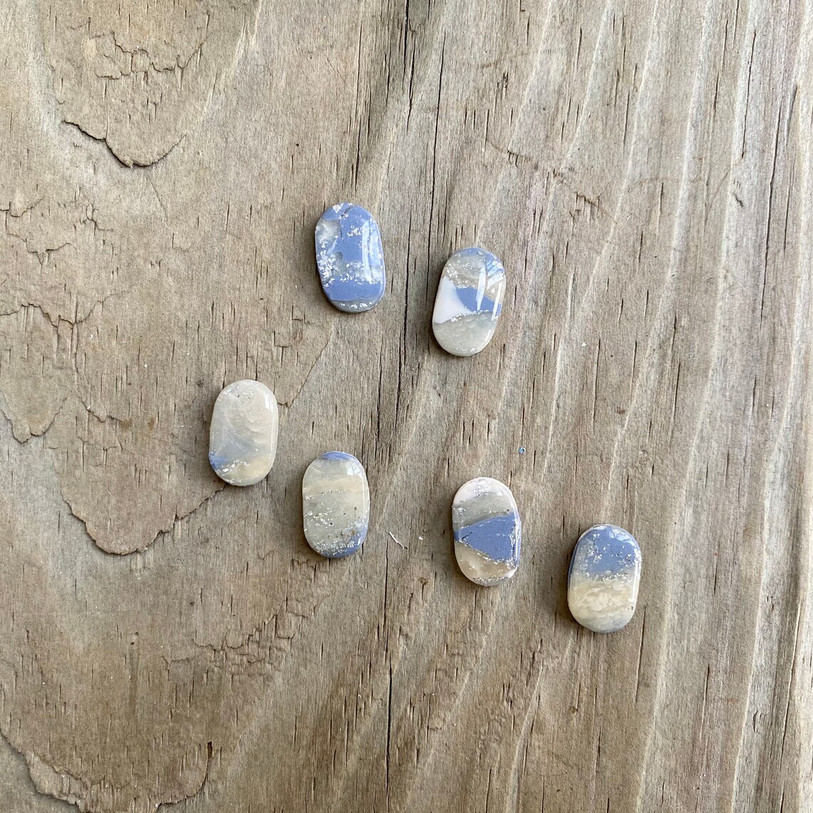 Blauer Stein Silber kleine ovale Ohrstecker Ohrringe | Etsy