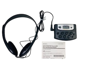 ソニー ウォークマン SRF-M37W ポータブル AM/FM ウェザーラジオ ヘッドホン付き 新品同様
