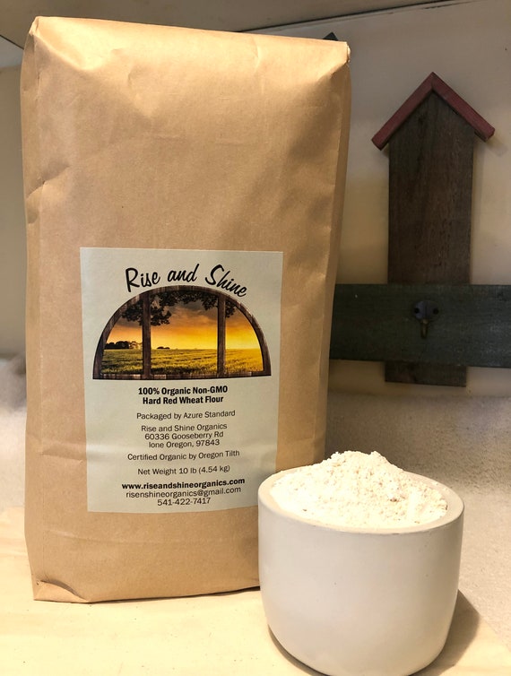 Certified 100% Organic Non - GMO Hard Red whole wheat bread flour. Unbleached Unifine.